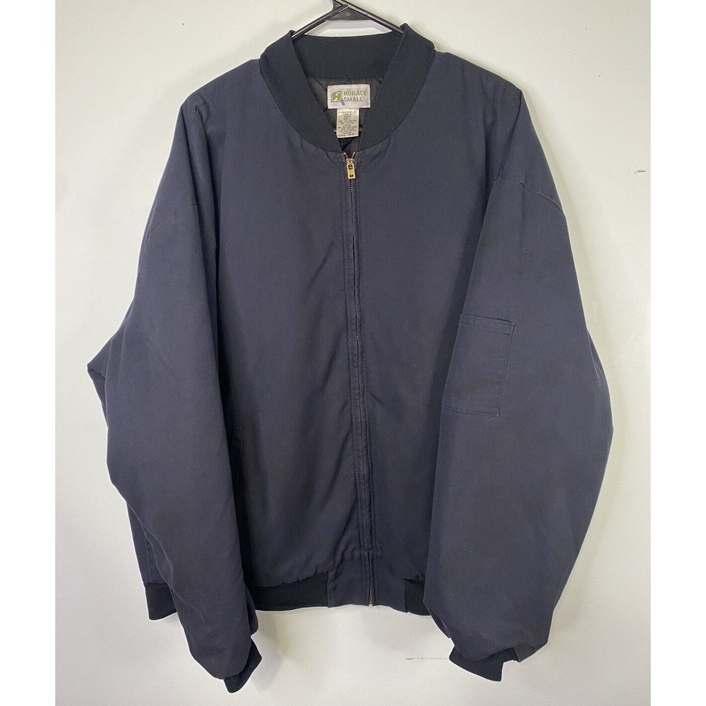 Vintage Horace Small Jacket Mens 3XL  Blue Quilted Bomber Full Zip Up Coat